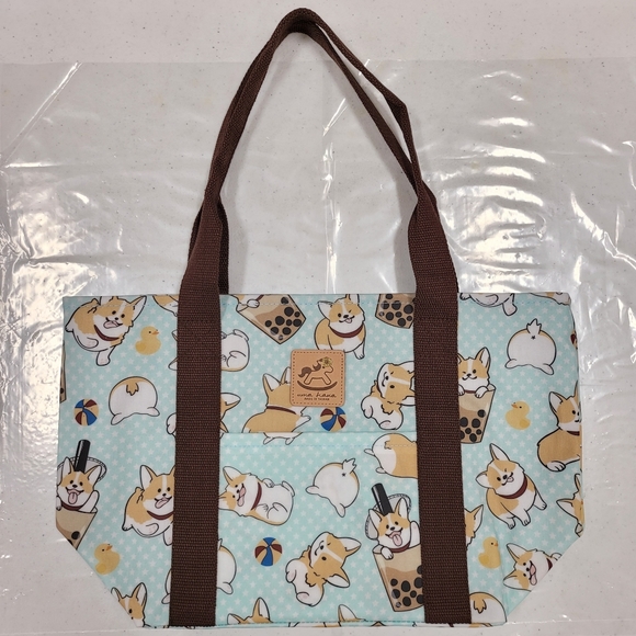 Waterproof Corgi Dumpling Tote Shoulder Bag Purse - Picture 7 of 12